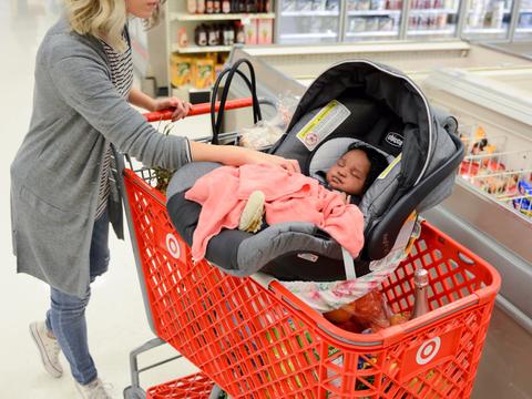 How to Go Grocery Shopping With a Car Seat
