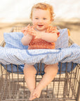 Baby Shopping Cart Cover | Blue Little Arrows Design