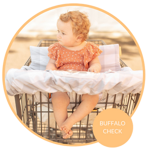Baby Shopping Cart Cover - Buffalo Check