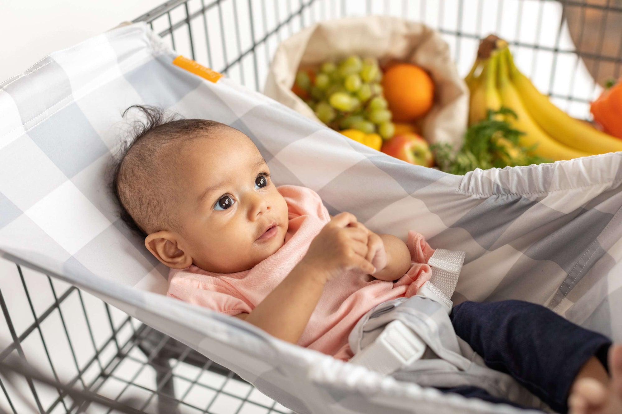 Baby Shopping Cart Hammock | Buffalo Check Pattern