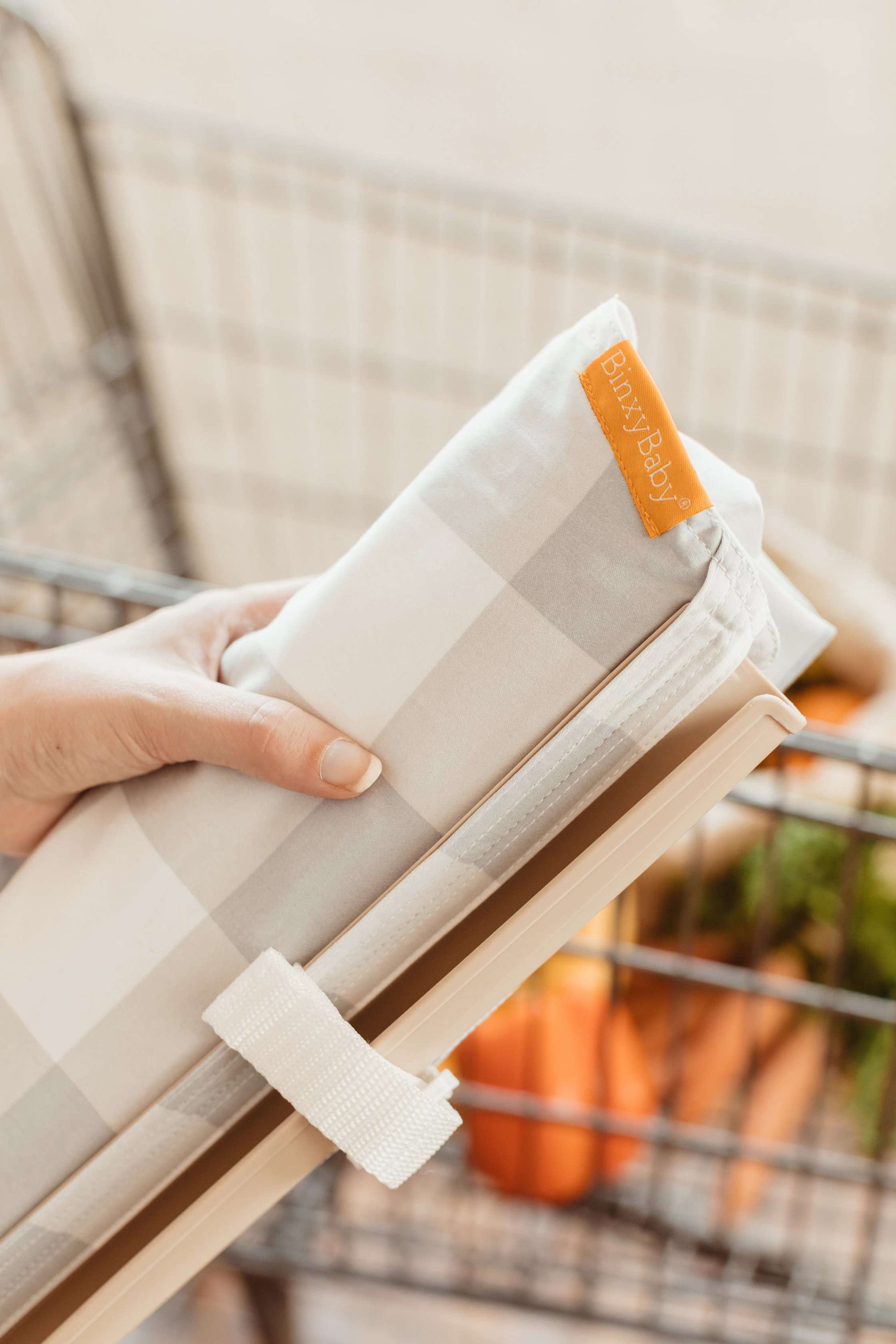 Baby Shopping Cart Hammock | Buffalo Check Pattern