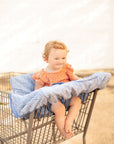 Baby Shopping Cart Cover | Blue Little Arrows Design