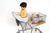Baby Shopping Cart Cover - Triangles - cover and hammock with room for groceries