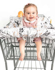 Baby Shopping Cart Cover - Coming Up Roses Beautiful Floral Print - happy baby