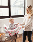 Baby Shopping Cart Cover - Full Bloom Watercolor Floral Print - happy baby and happy mama