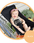 Baby Shopping Cart Hammock | Black Fabric