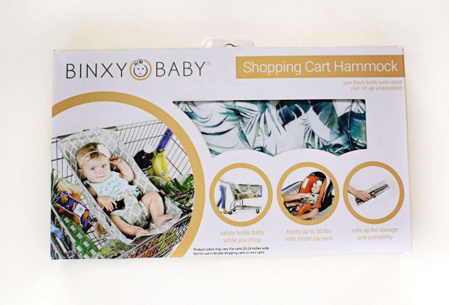 Baby Shopping Cart Hammock | Tropical Days Leaf Print