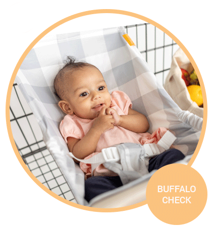 Baby Shopping Cart Hammock | Buffalo Check Pattern