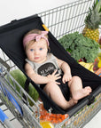 Baby Shopping Cart Hammock | Black Fabric