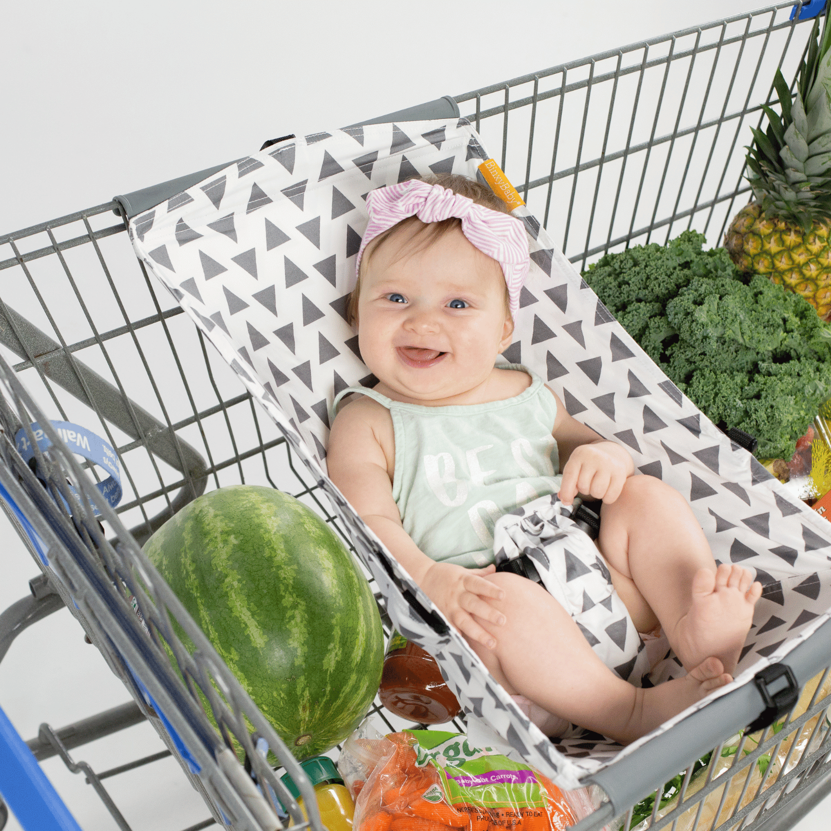 Baby Shopping Cart Hammock - Triangle Print | Binxy Baby