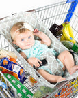 Baby Shopping Cart Hammock | Gray/Aqua