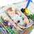 Baby Shopping Cart Hammock - Gray/Aqua