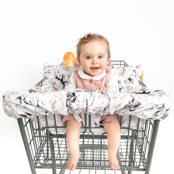 Baby Shopping Cart Cover Rose Print Binxy Baby