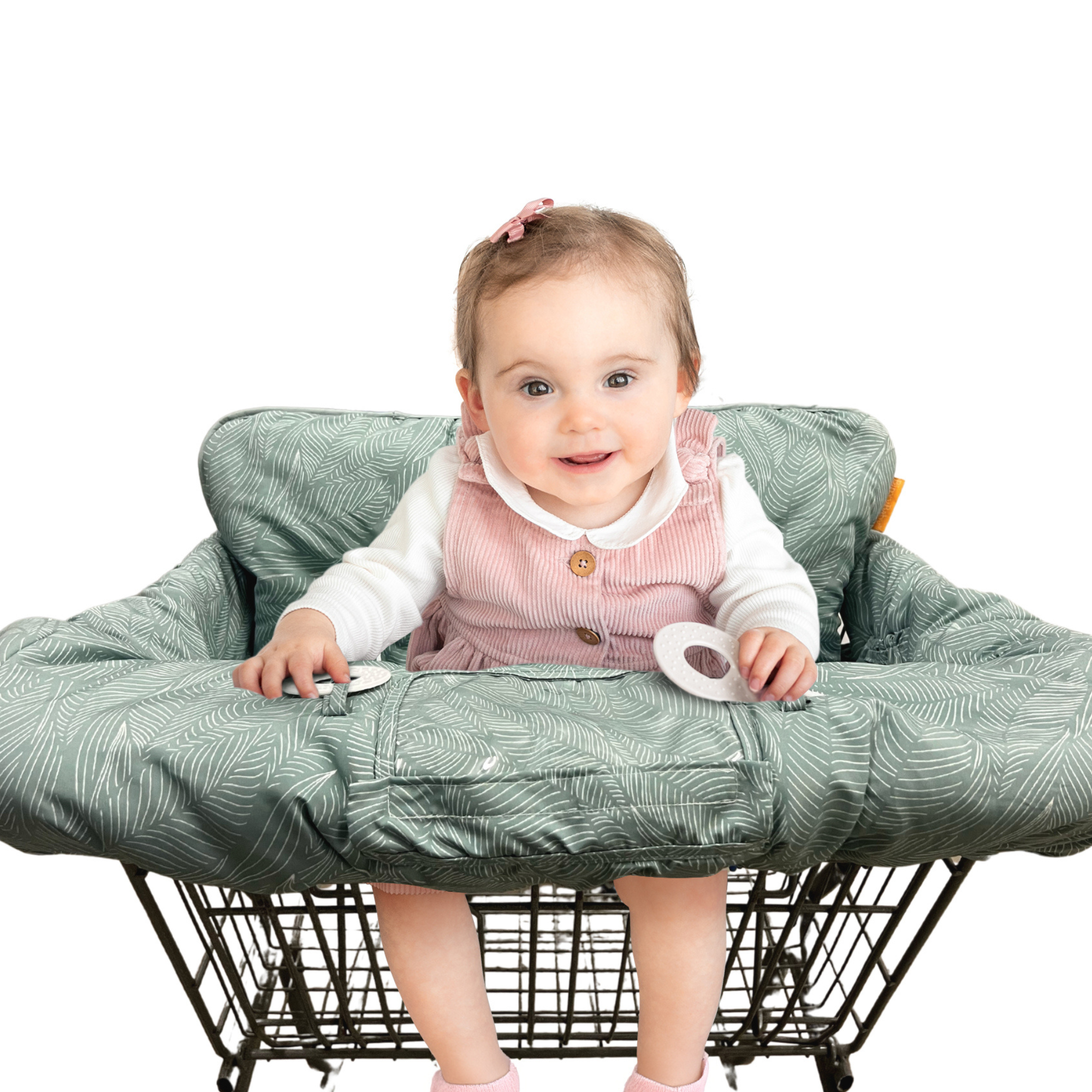 Baby Shopping Cart Cover - Sage Leaves