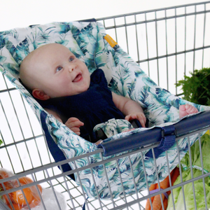 Baby Shopping Cart Hammock - Tropical Days Leaf Print