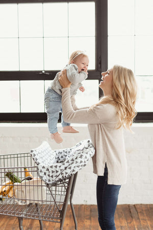 Baby Shopping Cart Cover - Triangles - happy baby and mama
