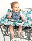 Baby Shopping Cart Cover - Tropical Day Leaf Print - happy baby