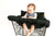 Baby Shopping Cart Cover - Black Fabric - happy baby
