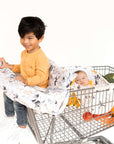 Baby Shopping Cart Cover - Coming Up Roses Beautiful Floral Print - cover and hammock with room for groceries