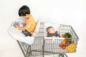 Baby Shopping Cart Cover - Little Arrows Design - cover and hammock with room for groceries