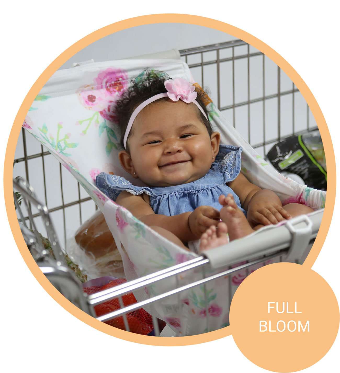 Baby Shopping Cart Hammock - Full Bloom Watercolor Floral Print