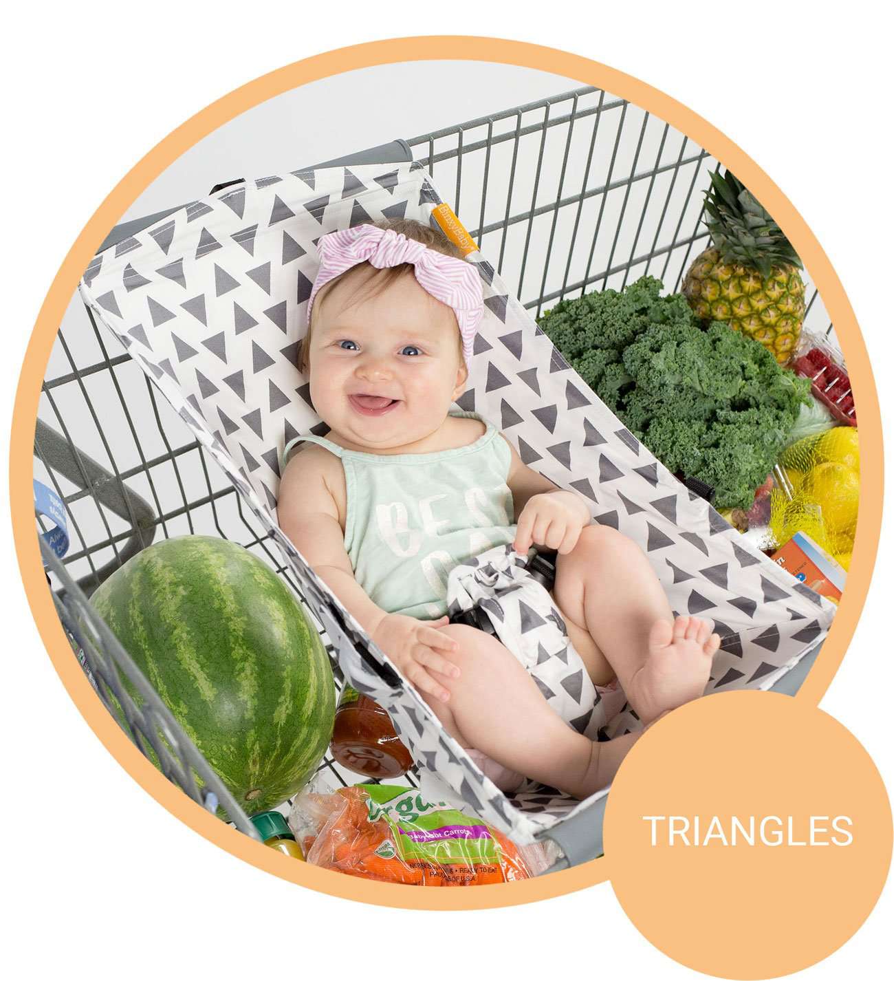Baby Shopping Cart Hammock - Triangles
