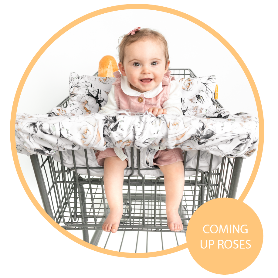 Baby Shopping Cart Cover - Coming Up Roses Beautiful Floral Print