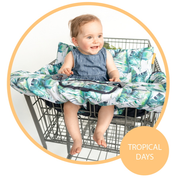 Baby Seat Cover For Shopping Cart Tropical Print Binxy Baby