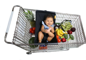 Baby Shopping Cart Hammock - Black Fabric
